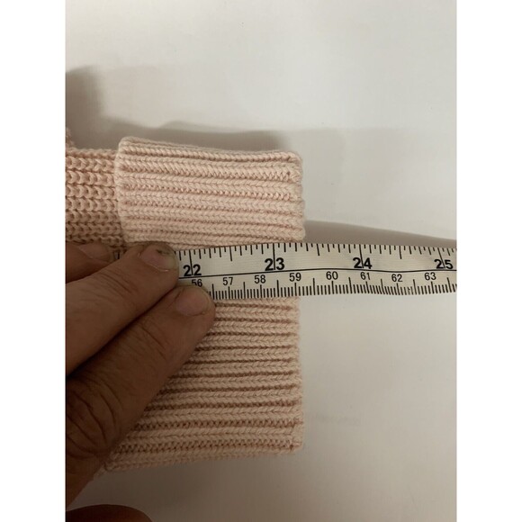 CABI Eliza Lace Up Light Pink Sweater Cardigan Size Medium Style 3357 V Neck - Picture 12 of 14